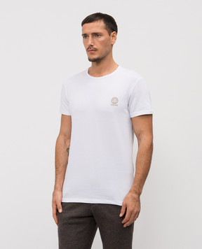 Versace White T-shirt with Medusa emblem AUU010051A10011