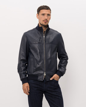 Stefano Ricci Blue crocodile leather jacket M7J6300201NPSTR6
