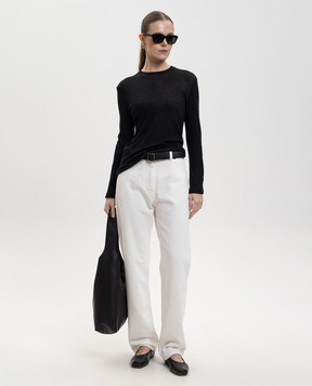 The Row Amia black cashmere jumper 10450K52
