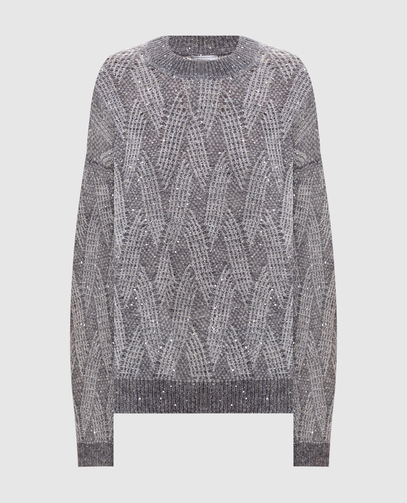 Gray alpaca wool sweater