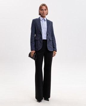 Max & Co CERCHIA blue denim jacket with linen MCOCERCHIA