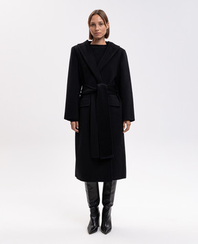 Jacob Lee Black cashmere and wool coat with a smell WWC0110AW26BSM