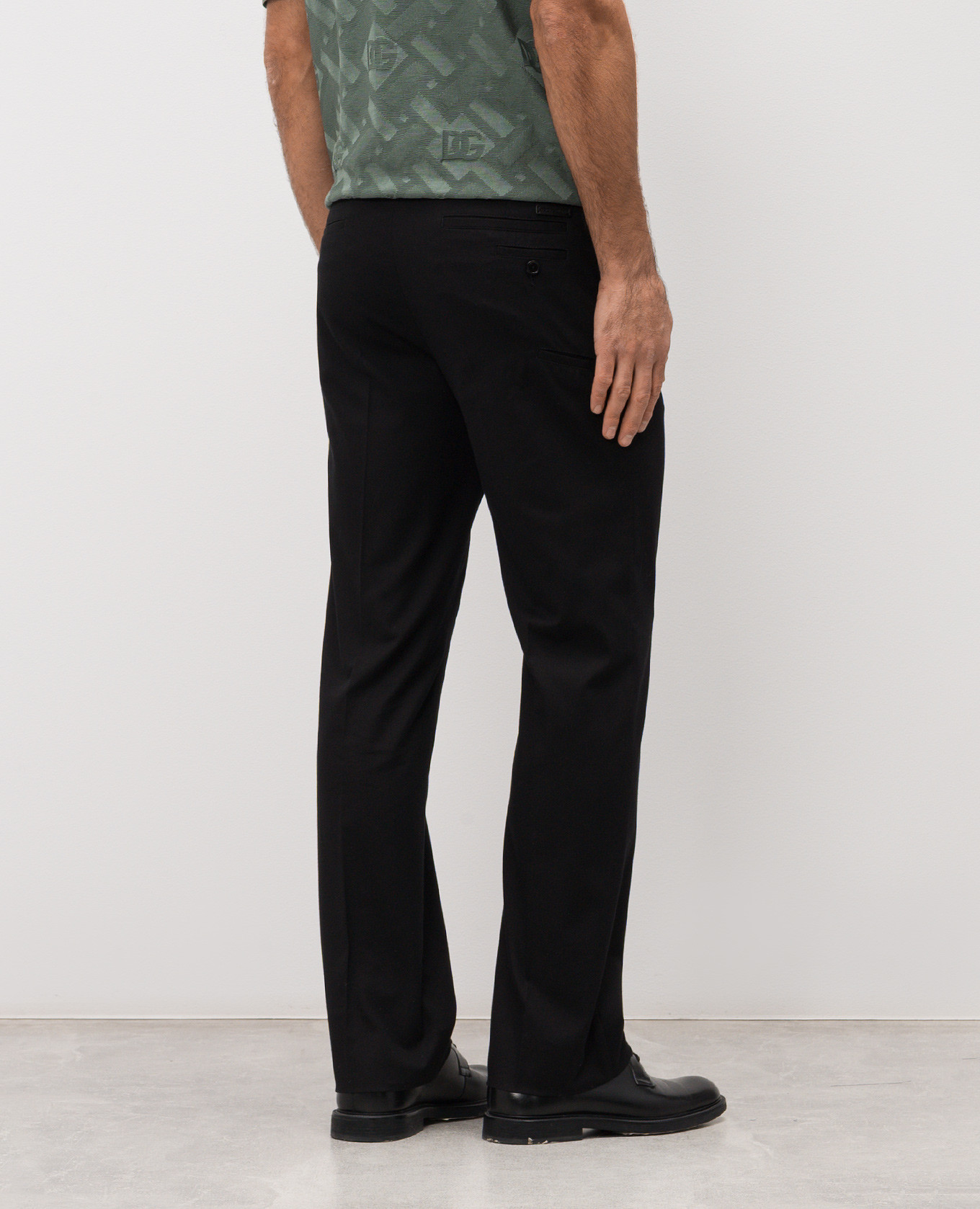 Black pants with logo patch Dolce&Gabbana 4