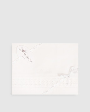 Blumarine Home White runner with logo embroidery W0000250028
