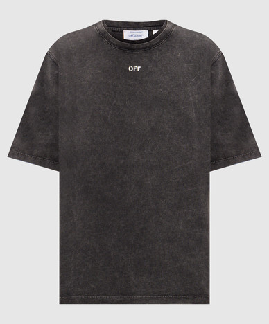 Graues T-Shirt mit Logodruck