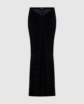 Venuja Black beach maxi skirt MALIBU with crystals SK005A