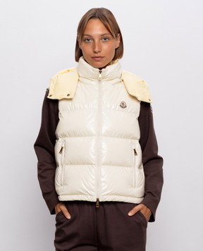 Moncler Niverolle ivory down vest L20931A00005597EU
