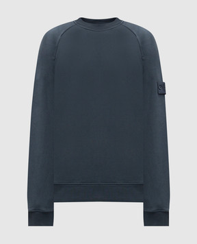 Stone Island Blue sweatshirt with logo patch L1S156100028S0F42
