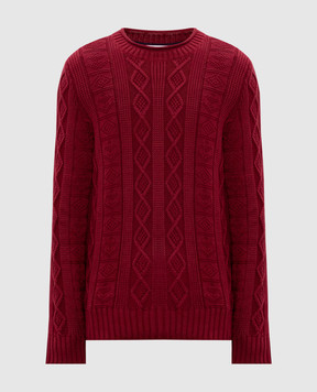 Brunello Cucinelli Burgundy patterned sweater M28505900