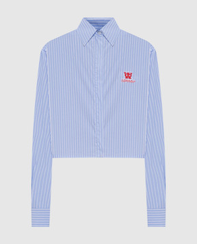 Off-White Blue striped cropped shirt 2GE02AF25FAB001