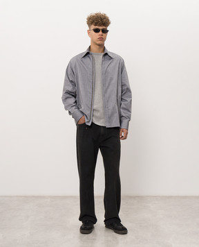 Maison Margiela MM6 Black jeans with logo patch SH0LA0040M30064