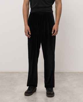 Rhude Black velvet sweatpants RHFW26TP01355