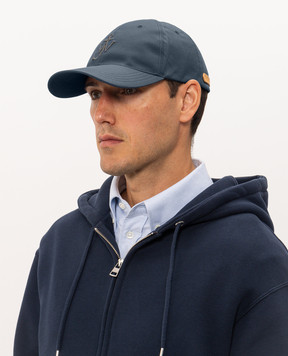 JW Anderson Blue cap with embroidered emblem AC0417FA0485m