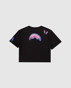 Sprayground Children's black Graffiti T-shirt SPY1451BLK