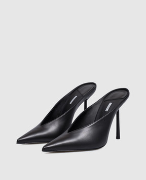 Le Silla Black leather Clivage mules 4204F090BXPPNEM
