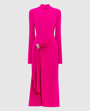 David Koma Pink midi dress with crystals AW25DK46D