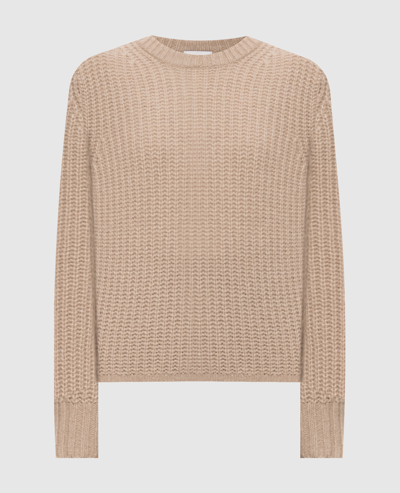 Beige cashmere and silk sweater