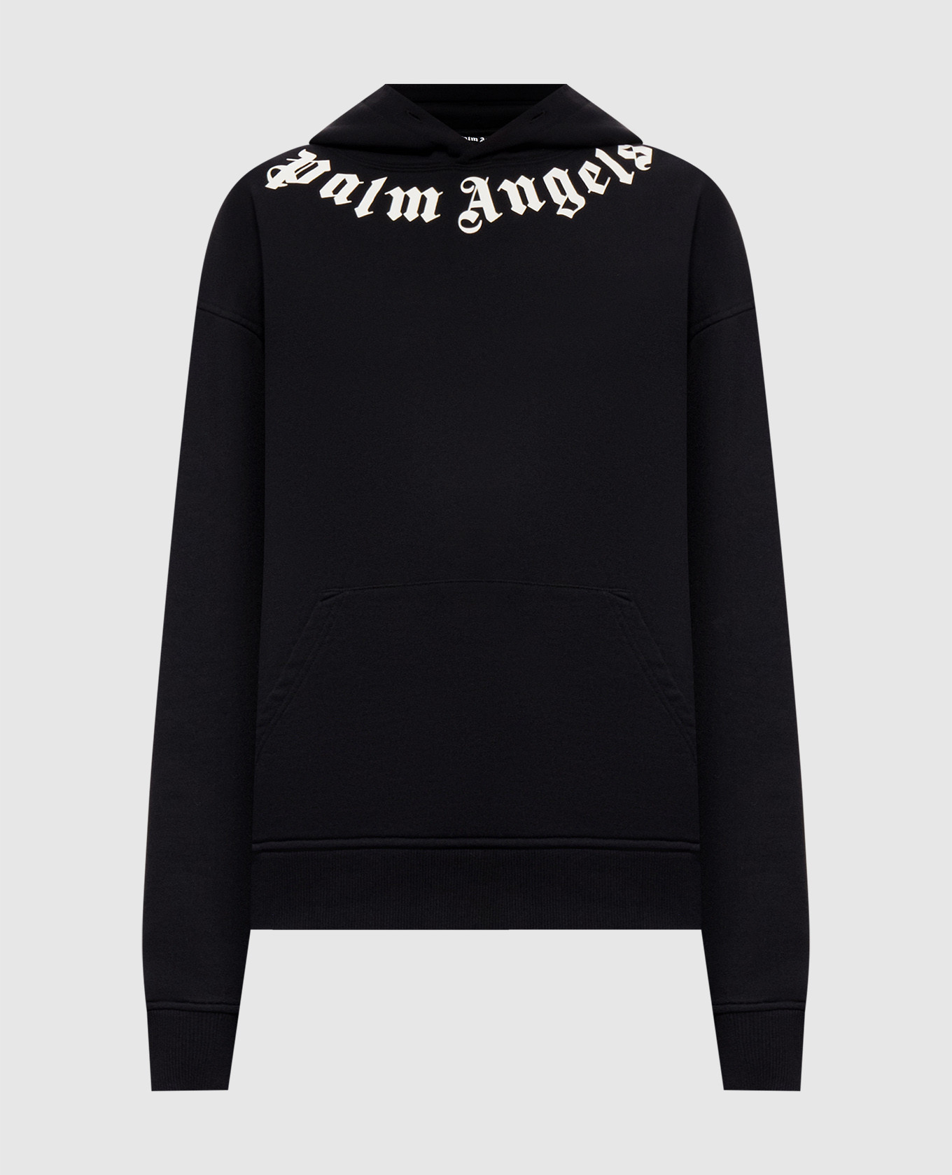 Black hoodie with a print of the inscription