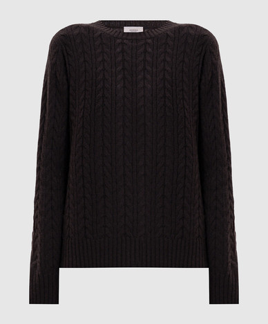 Brauner Kaschmirpullover
