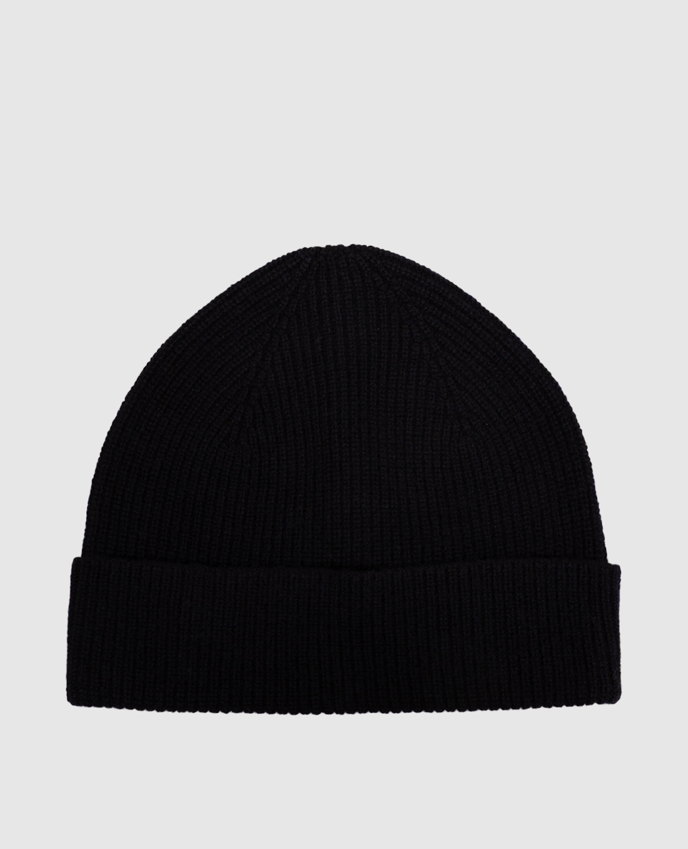 Navy blue wool and cashmere hat