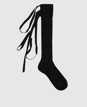 Ann Demeulemeester Black Jost socks with syllables B0013961KN091