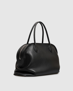 The Row Agnes 15 black leather tote bag W2201L694