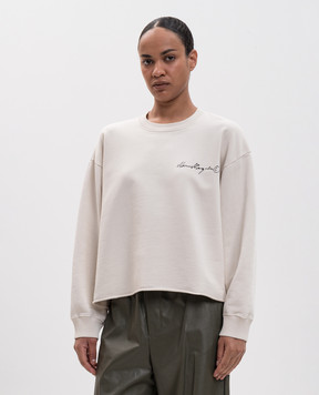 Maison Margiela MM6 Beige sweatshirt with logo print S52GU0260M25025