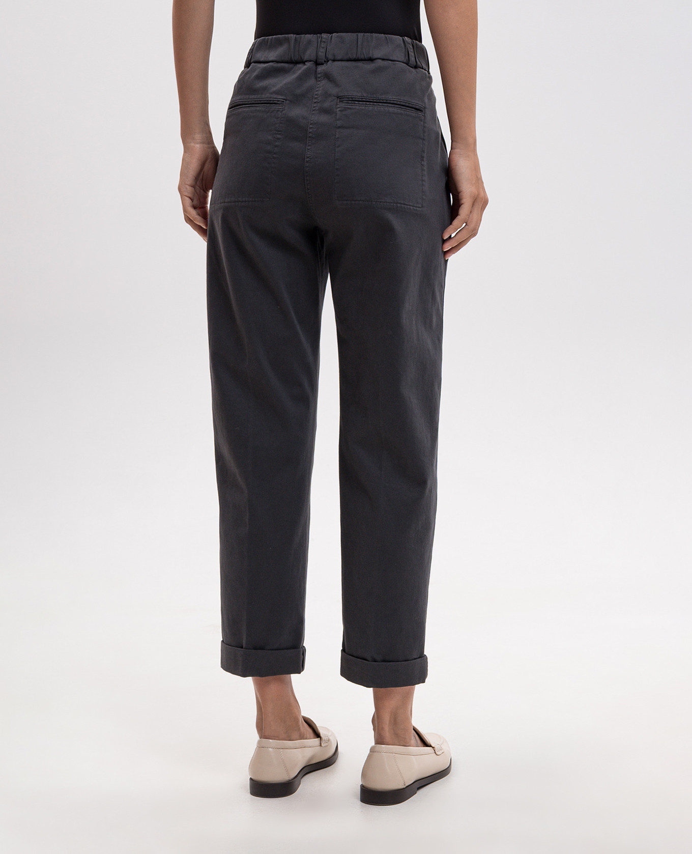 Gray pants with lapels Peserico 4