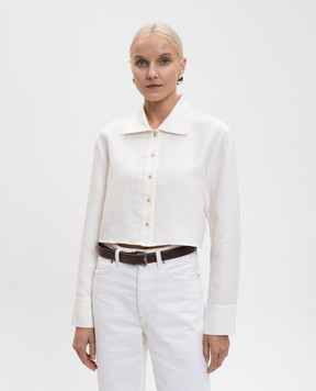 Khaite Jasen white cropped linen shirt 2413218