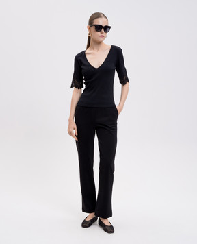 Twinset Black top with lace 252TT2170
