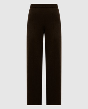JOSEPH Viola brown cashmere pants JF010101