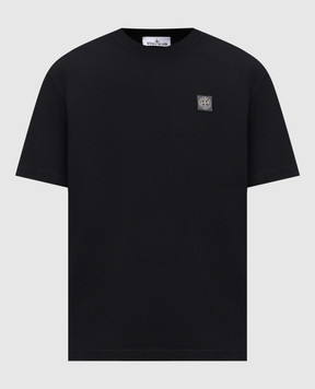 Stone Island Black T-shirt with logo patch L1S152100030S0115