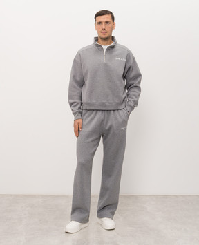 Sporty & Rich Grey insulated tracksuit with logo print ST10982000GY34PA088820