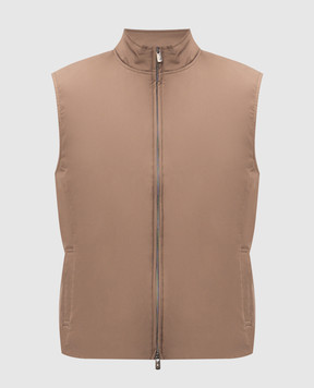 CAPOBIANCO Brown vest 20M145NY00