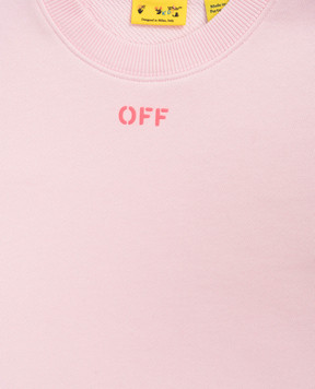 Off-White Children's pink sweatshirt with Diag print 44GBA001S26F005
