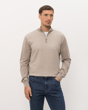 Stefano Ricci Beige wool, silk and cashmere jumper K202025L01F26393