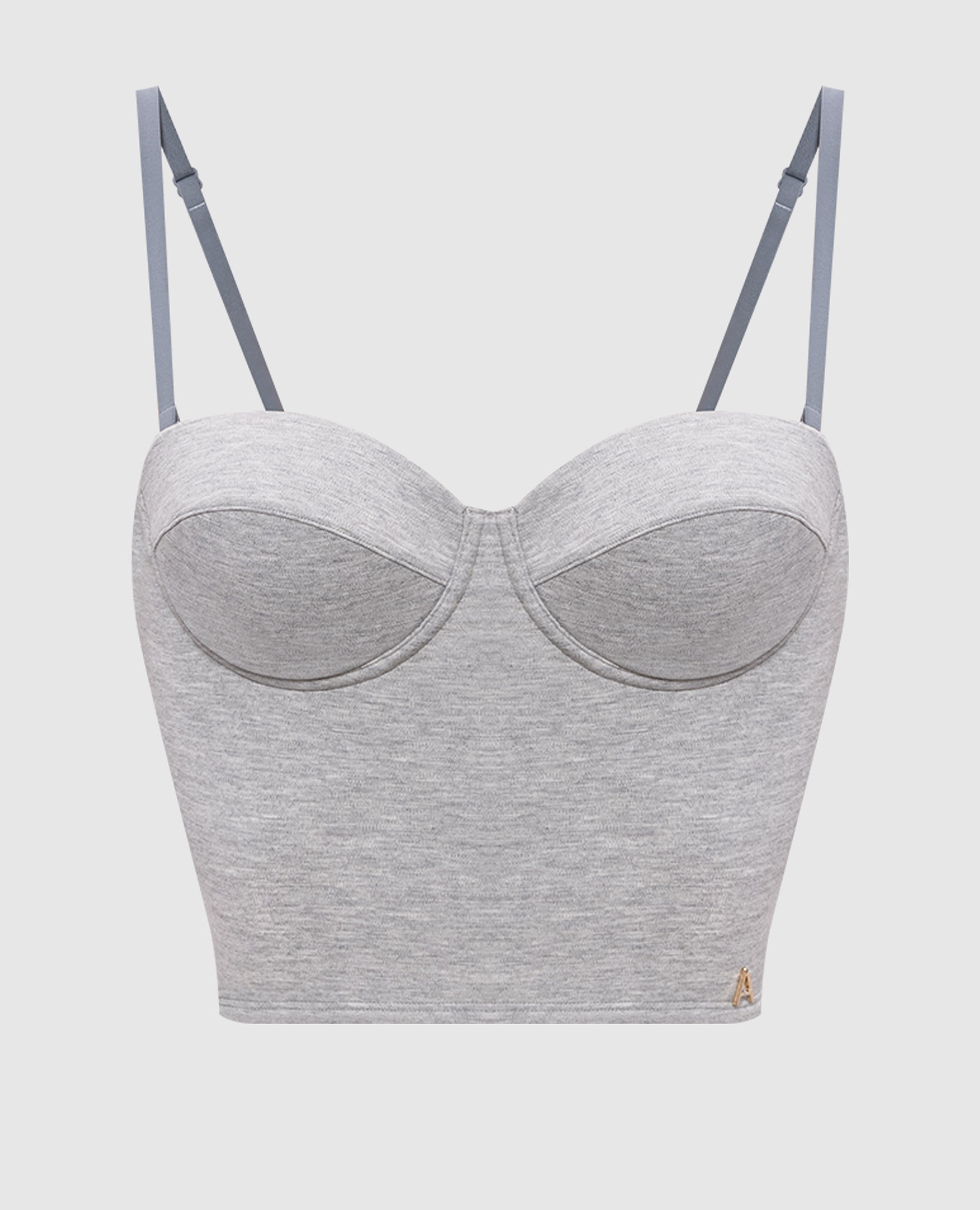 

Grey melange bustier top Twinset
