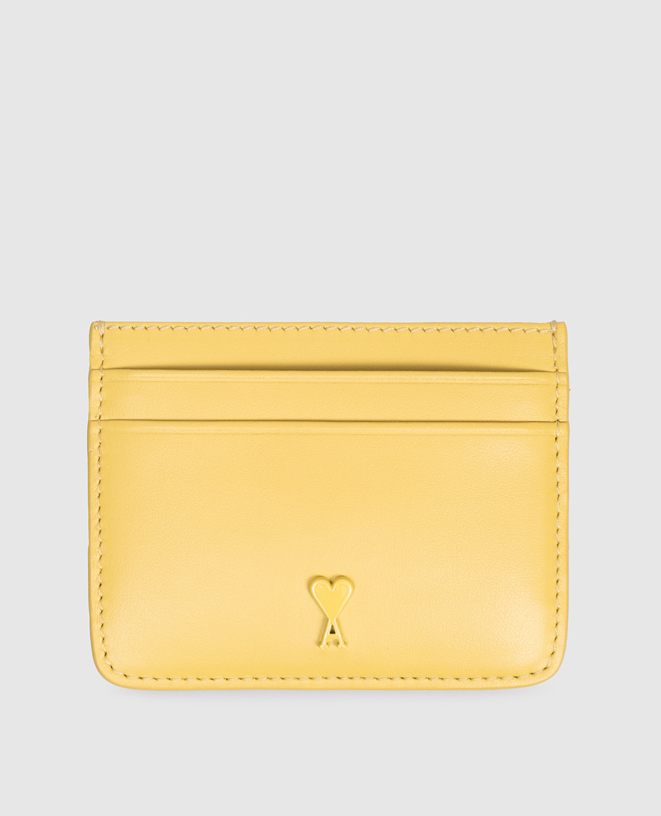 

Yellow leather cardholder Ami Paris