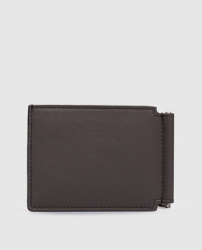 Brunello Cucinelli Brown wallet with embossed logo bill clip MWZNBU440