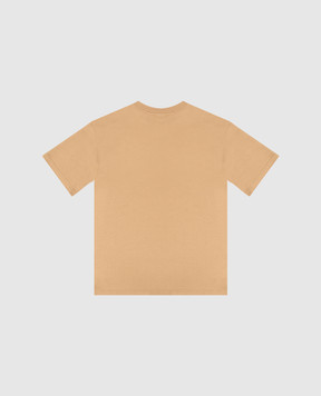 Dolce&Gabbana Children's brown T-shirt with monogram patch L4JTHVG7PSJ26