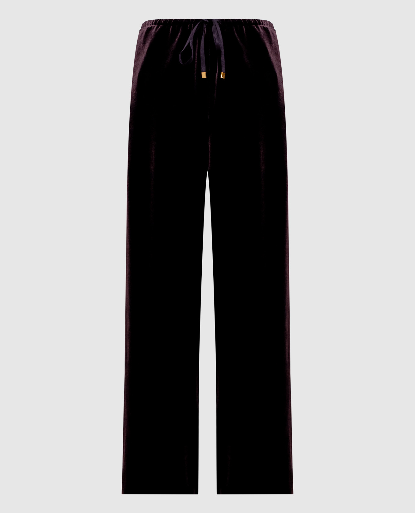 Burgundy velvet pants with silk Agnona