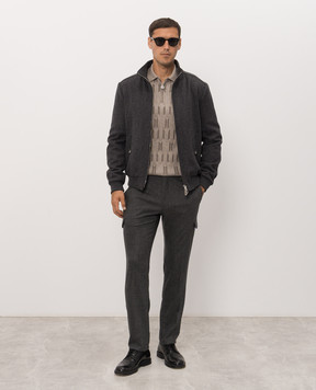Stefano Ricci Gray wool and cashmere cargo pants M1T6300060WCEA1V