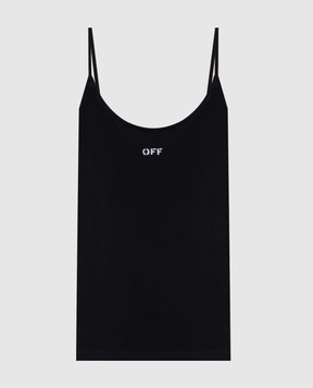 Off-White Black T-shirt with logo print 2FA00630T