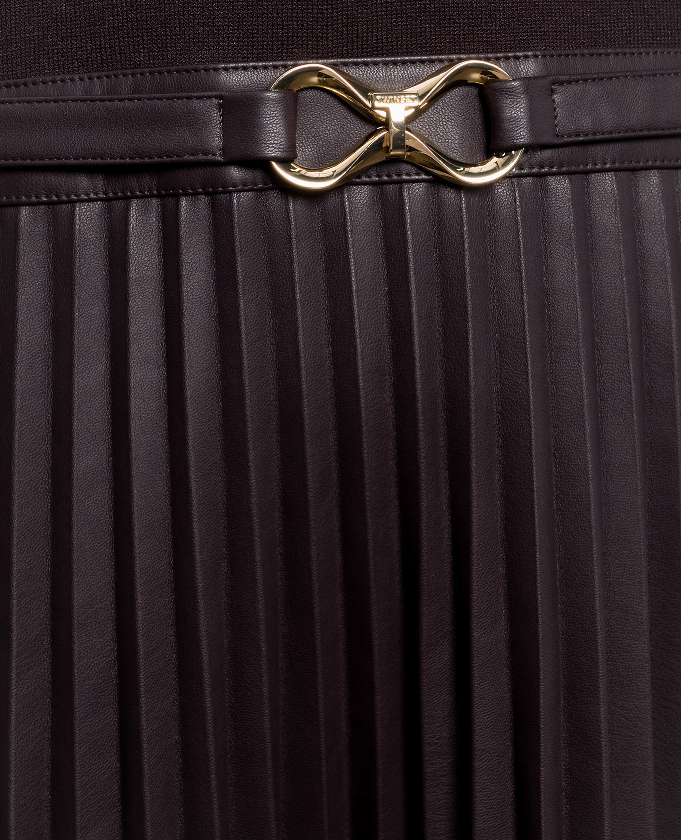 Brown dress with pleating Twinset 4