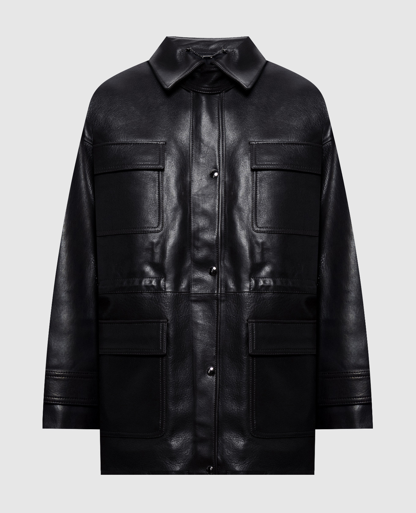Black leather jacket