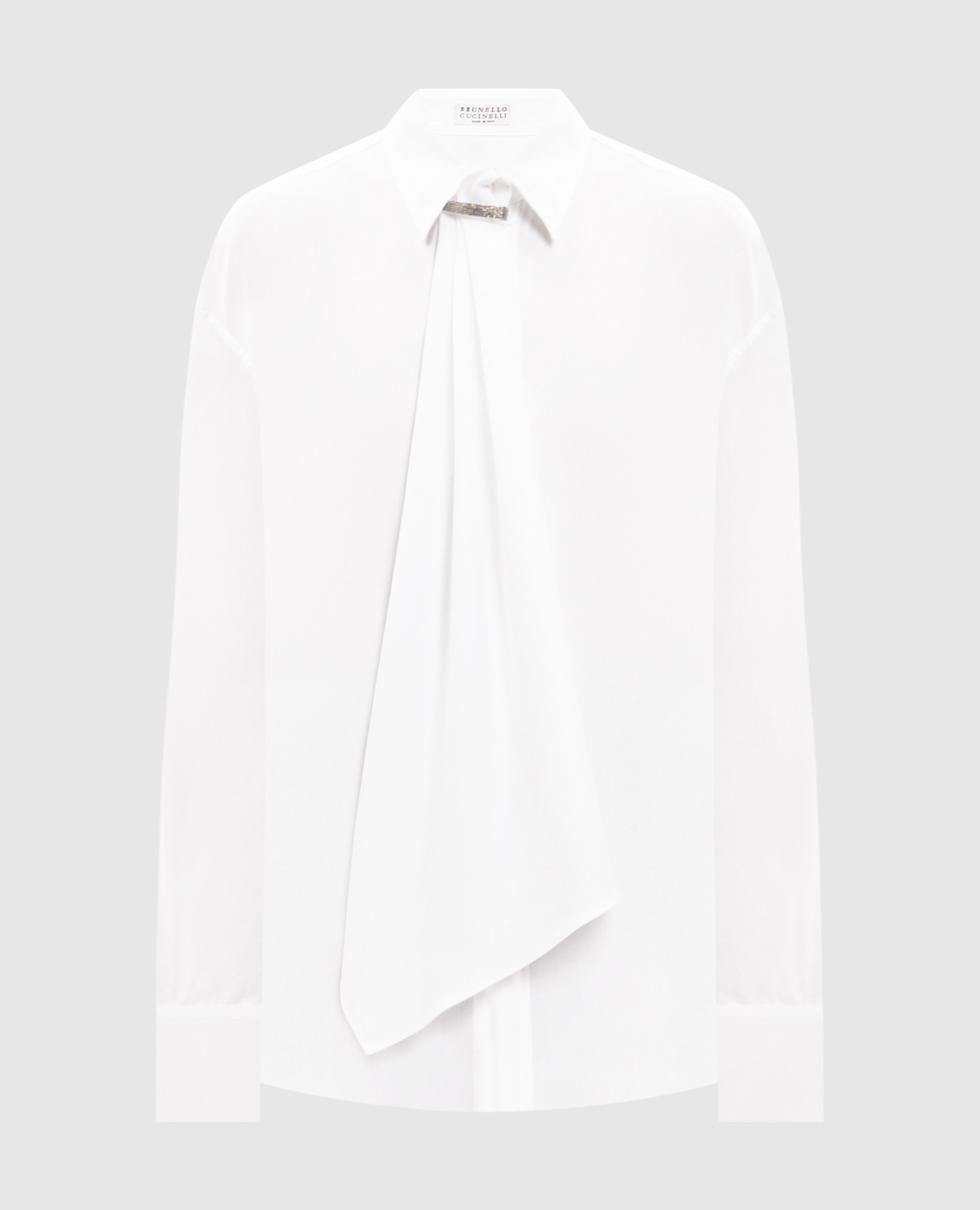White shirt with a monil chain