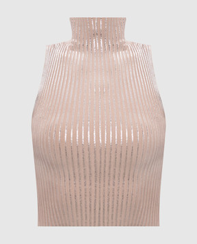 Peserico Beige ribbed top E99109F1809209