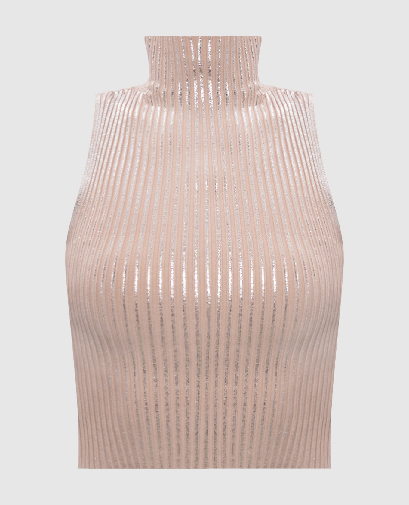 Beige ribbed top