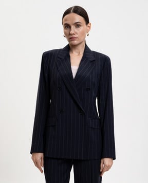 Max Mara Blue double-breasted ONAGRO wool jacket MSTONAGRO