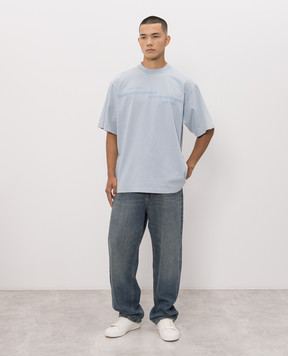 Alexander Wang Blue T-shirt with logo print UCC3261926m